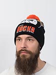 Шапка MITCHELL NESS арт. KTPCDX22016-ADUBLCK Anaheim Ducks NHL (черный / оранжевый)